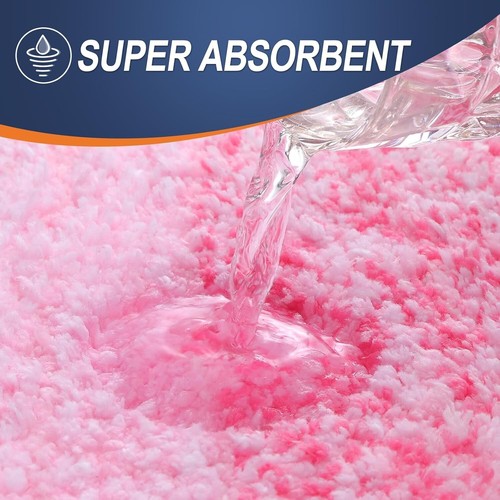 High Pile Pink Bathroom Rug 36x24 - Ultra-Comfort, Stain-Resistant Home Decor - Picture 5 of 8