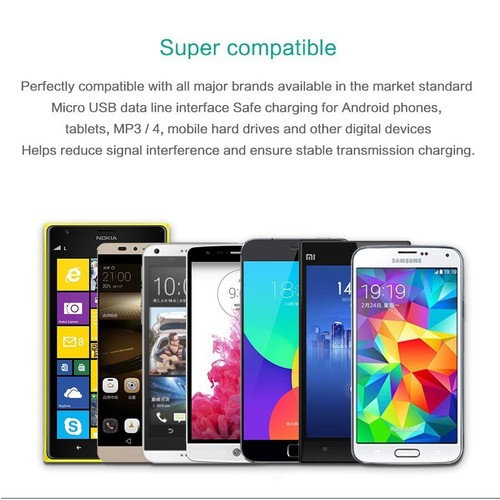 8" SHORT LED GLOW light MICRO USB charger cable FOR samsung galaxy s6+ edge s7 - Picture 4 of 9