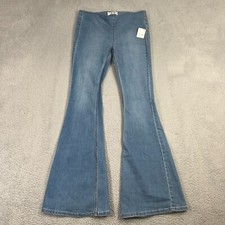 We the Free High Rise Bell Bottom Jeans Womens 29 Pull On Denim Medium Wash