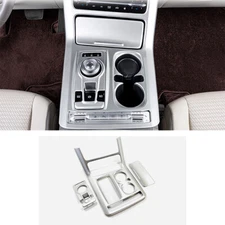 For Kia Carnival 2022-2023 silver Console Gear Shift Box Panel Frame Cover Trim
