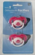 NCAA Ohio State Buckeyes Pacifier set of Pink Color On Card by baby fanatic