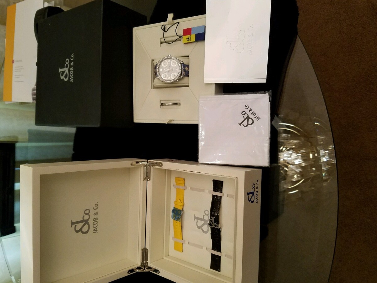 JACOB AND CO 5 TIME ZONE 47MM DIAMOND WATCH PAVE DIAMOND JACOB AND CO 5 TIME ZONE 47MM DIAMOND WATCH PAVE DIAMOND