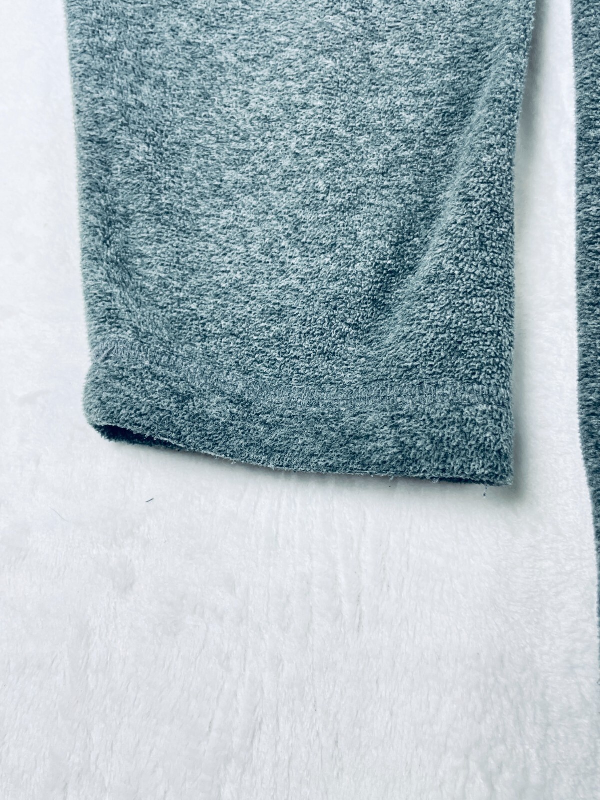 Eddie Bauer LS Pullover Mens XL Gray Heather 1/4 Zip Fleece Collar No Pockets