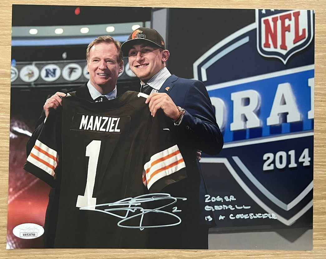 Johnny Manziel Autographed Signed Clevland Browns CLEVELAND BROWNS DRAFT 8X10 PHOTO C*$kS*CK*R JSA 