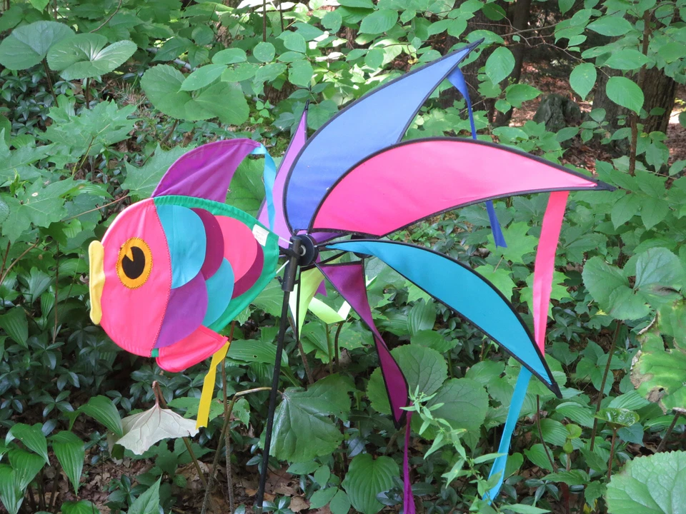 DAMISELA FISH Wind Spinner Patio Diversión Exterior Giratorio Rueda de Viento Foto 4 de 4