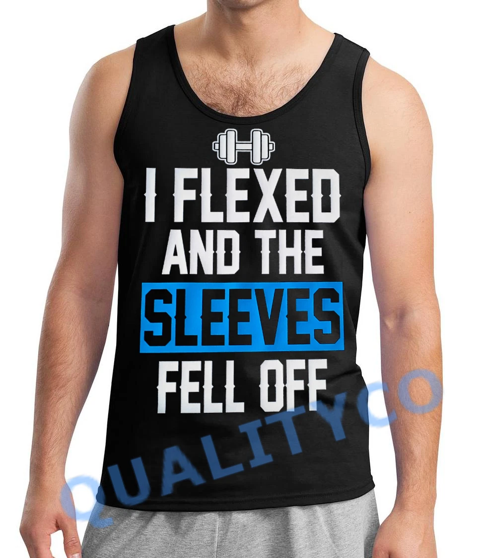 Men s I Flexed and the Sleeves Fell Off Funny Workout Muscle Gym