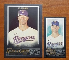 2020 Topps Allen Ginter X Corey Kluber Base & Mini Lot (2) Online Exclusive