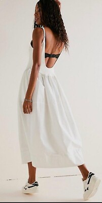 Free People Dylan Midi Dress Mixed Media Sleeveless Ivory Medium New Boho |  eBay