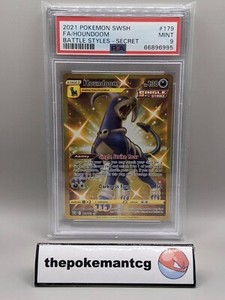 PSA MINT 9 2021 Pokemon SWSH FA/Houndoom Battle Styles Secret #179