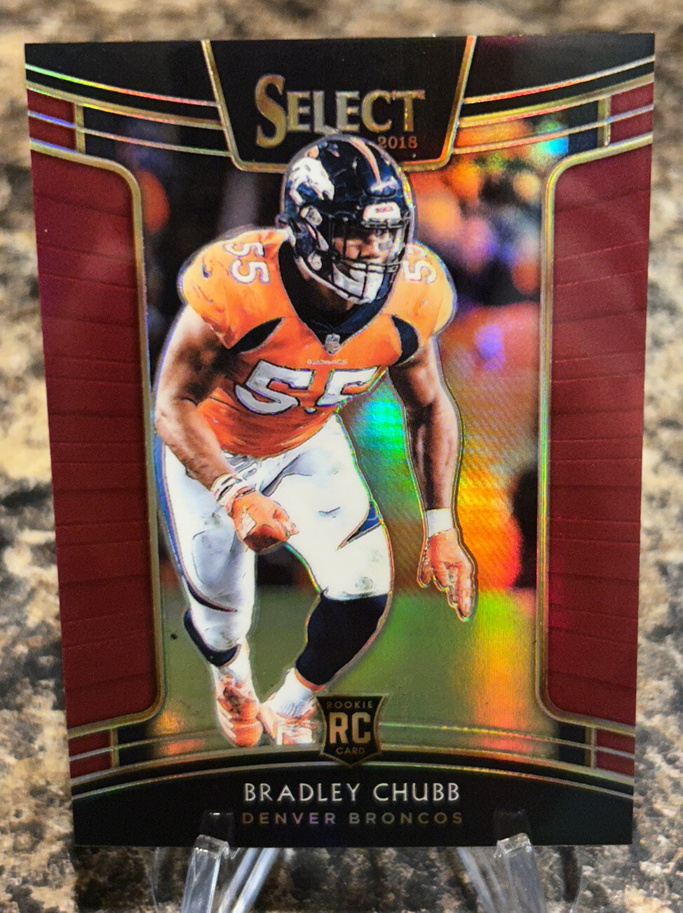 2018 PANINI SELECT BRADLEY CHUBB RED ROOKIE RC /99 #78