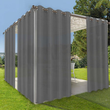 Waterproof Indoor Outdoor Curtains for Patio-Privacy Sun Blocking Grommet Curtai