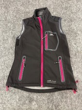 Trespass Vest Womens Small Black Soft Shell Sleeveless Jacket Pockets N95