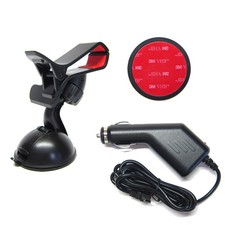 Car Suction Mount Clip Dash Disc Car Charger Kit For Rand McNally TND 530 LM GPS