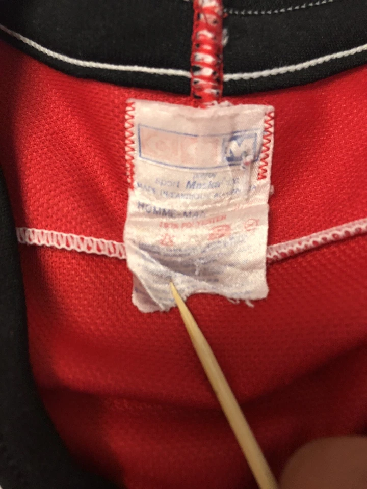 Camiseta deportiva de hockey vintage Chicago Blackhawks Maska CCM talla mediana roja años 90 NHL Foto 3 de 4