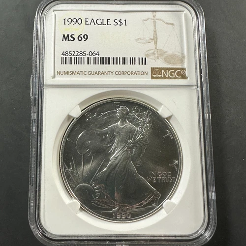 1990 Silver Eagle NGC MS69 (84597)