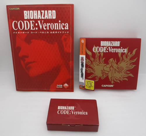DreamCast BIOHAZARD CODE: Veronica w/ Metal Plate & Guide Japan DC Resident Evil