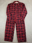 Vintage Orvis S Womens Small Thick Flannel Plaid Pajamas Two Piece Pawprint EXC — photo 2