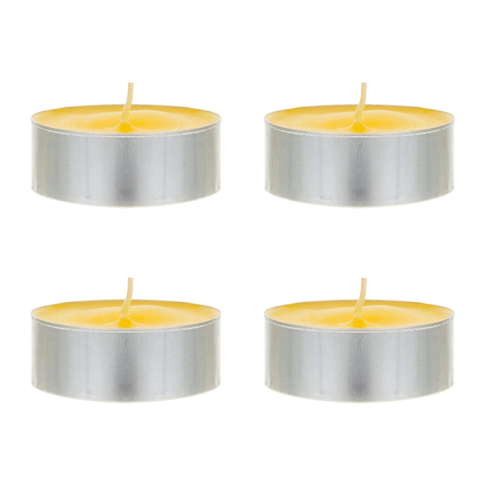 Mega Candles - Citronella Scented Tea Light Candles - Yellow, Set of 4 - Image 2 of 4