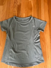NWOT T by Talbots top active Supersoft Jersey Tee slub t-shirt sage M medium