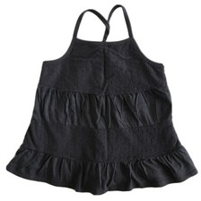 Girls Gap Tank Top Charcoal 100 Cotton Lined Racer Back Never Worn EUC Medium 8