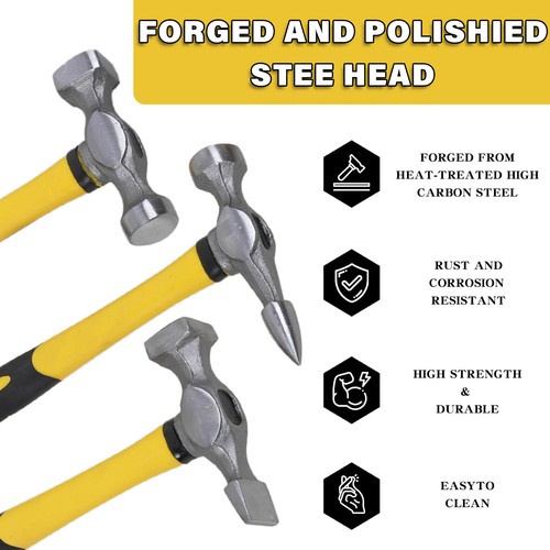7 PC HAND CAR AUTO BODY WORK HAMMER AND DOLLY FENDER TOOL DENT REPAIR SET KIT - Picture 5 of 12