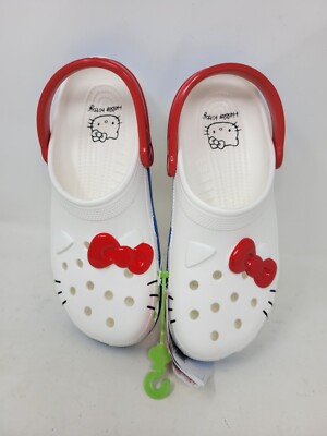 New Women's Crocs Hello Kitty Iam Classic Clog Model #209438-100