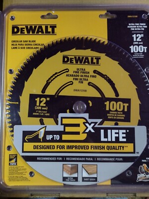 Dewalt Circular Saw Blade 12'' x 100 Tooth x 1'' Bore. (DWA112100)
