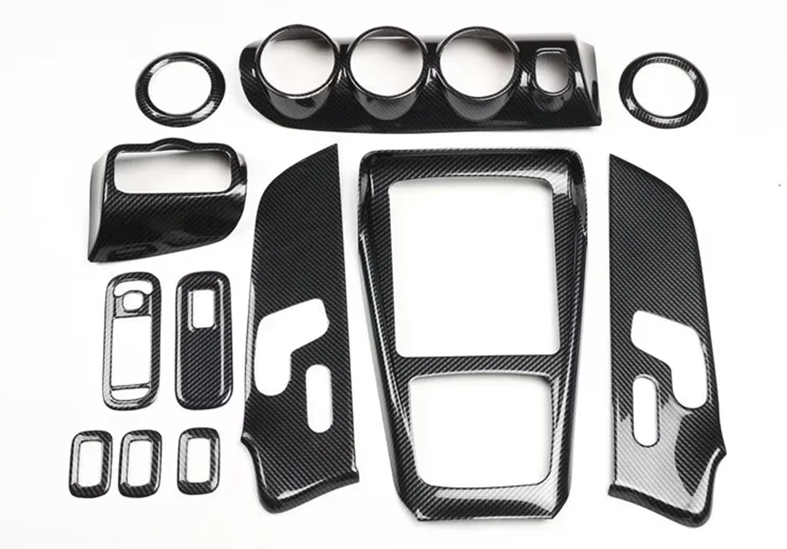 12PCS Carbon Fiber Car Interior Kit Cover Trim For Mercedes Benz AMG GT