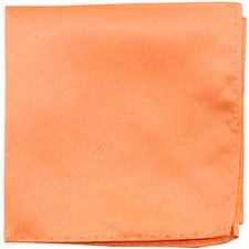 New Men's Polyester pocket square hankie only Peach prom wedding formal party