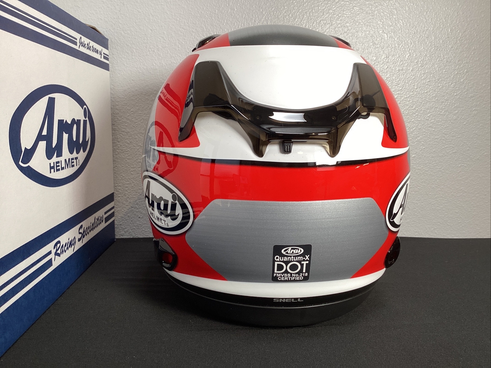 Arai QuantumX Helmet Steel Red Size XL OPEN BOX eBay