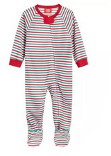 Family Pajamas Matching Baby Thermal Waffle Holiday Stripe Footie One-Piece 6-9m