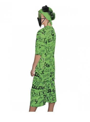 Billie Eilish Classic Green Costume Halloween Fancy Dress XL 14-16 NEW - Picture 6 of 10