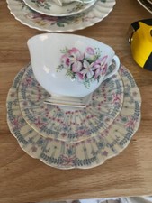 Queen Anne Royal Vestido de Novia Taza Platillo Plato Ramo Taza