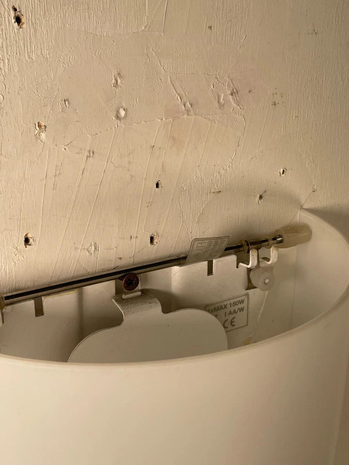 SET 5 APPLIQUE DESIGN FLOS OVEST LAMPADE DA PARETE VETRO BIANCO BOMBATO VINTAGE Foto 4 de 4