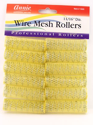 ANNIE 11/16'' WIRE MESH HAIR ROLLERS - 12 PCS. (1022)