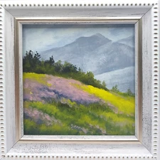 Oil painting "Landscape" Original painting Impressionism Realism 4x4