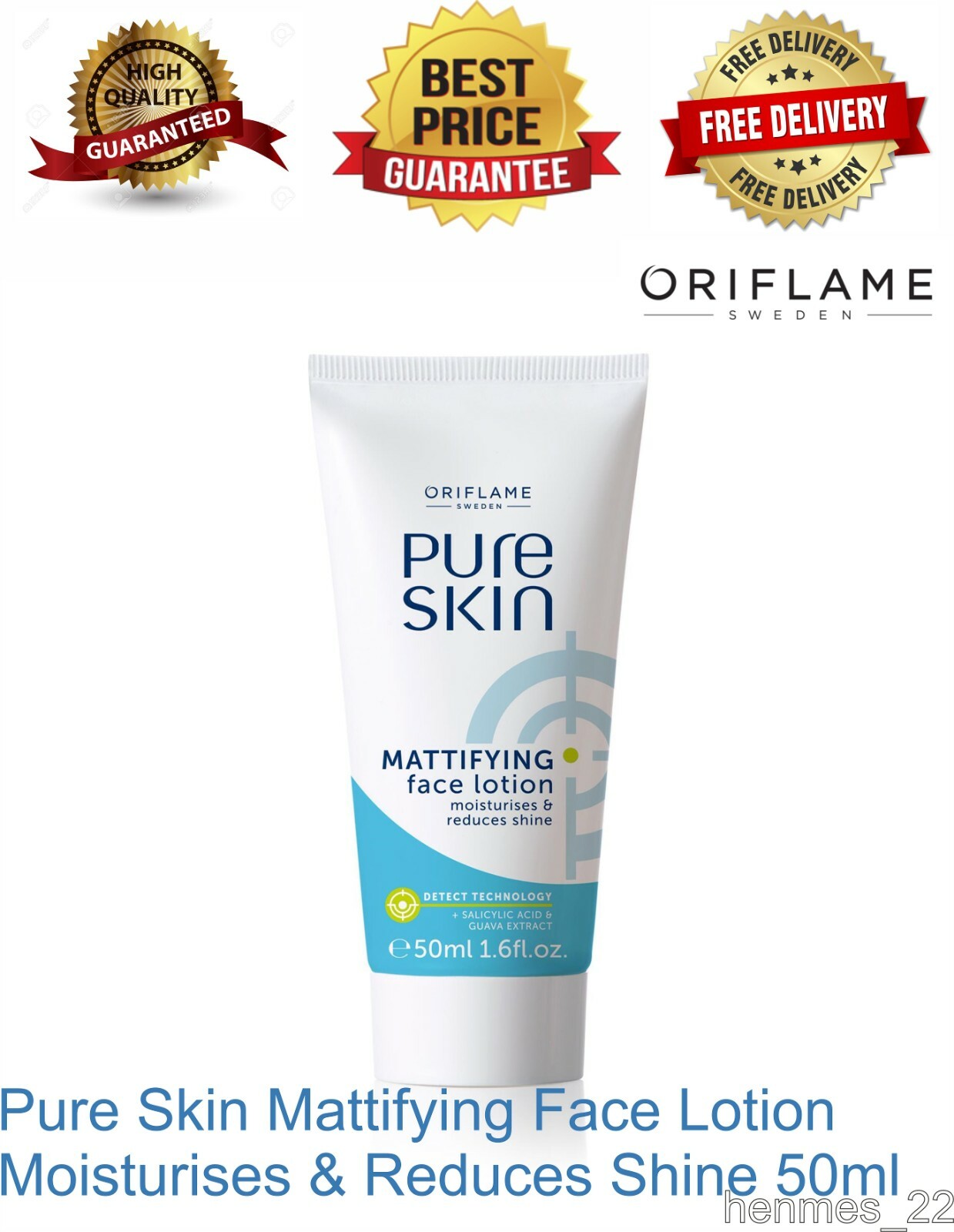 oriflame pure skin mattifying face lotion