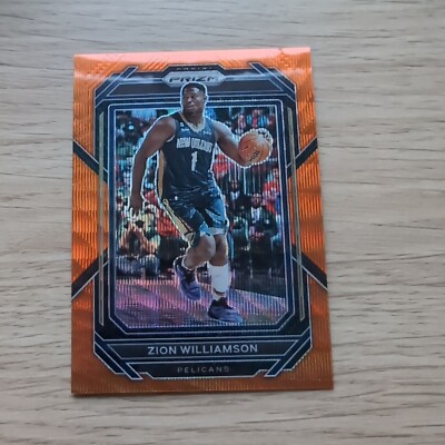 ZION WILLIAMSON 2022-23 Panini Prizm ORANGE WAVE #'d /60 #214 
