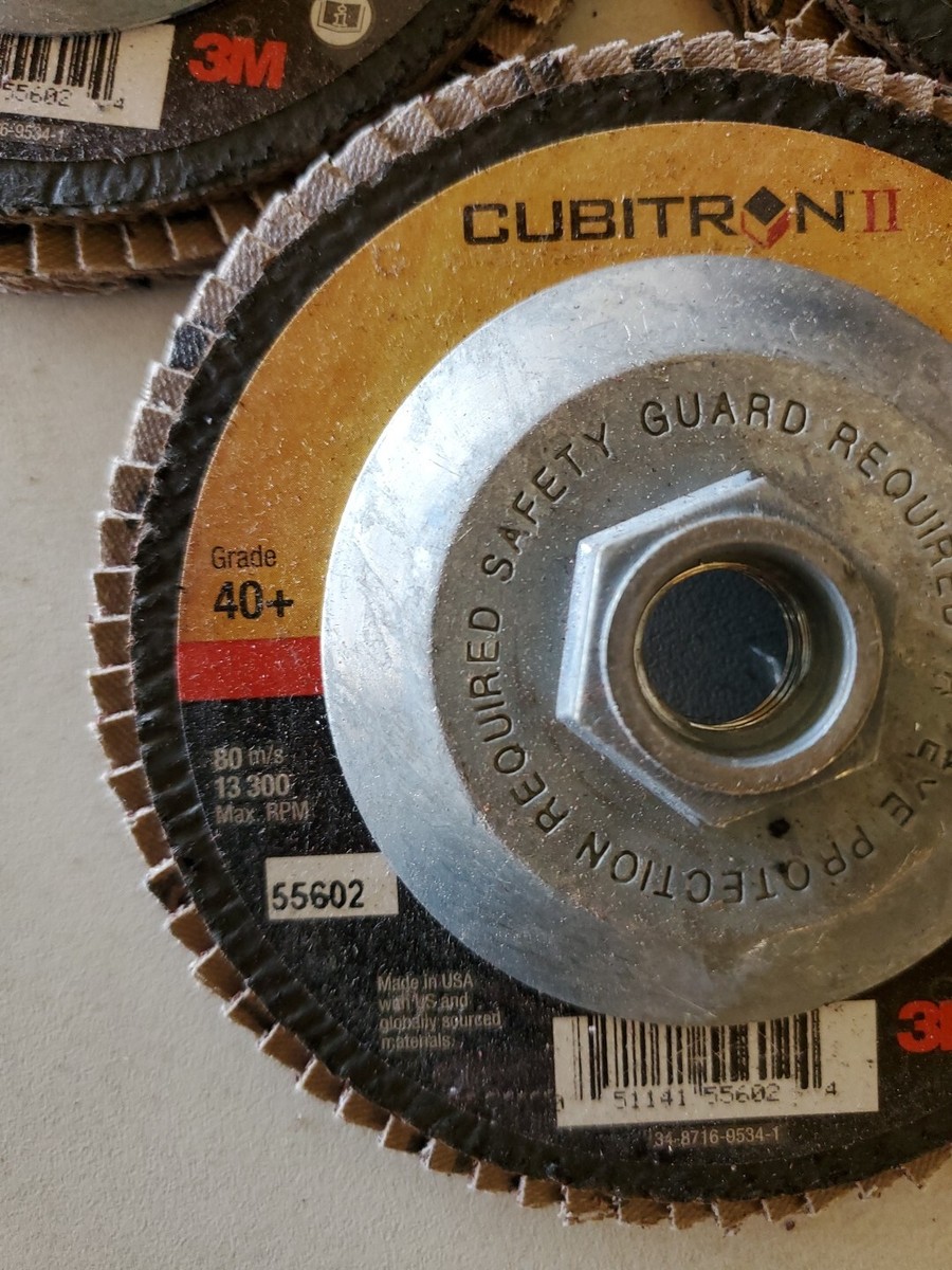 3M 55602 CUBITRON II 967A FLAP DISC LOT OF ( 3) 40 + GRADE 4 1/2