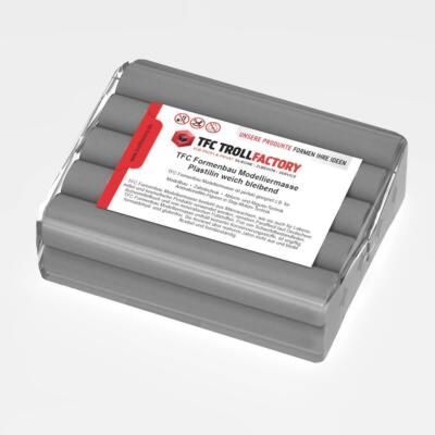 TFC Formenbau Modelliermasse grau Plastilin weich bleibend schwefelfrei 1000g