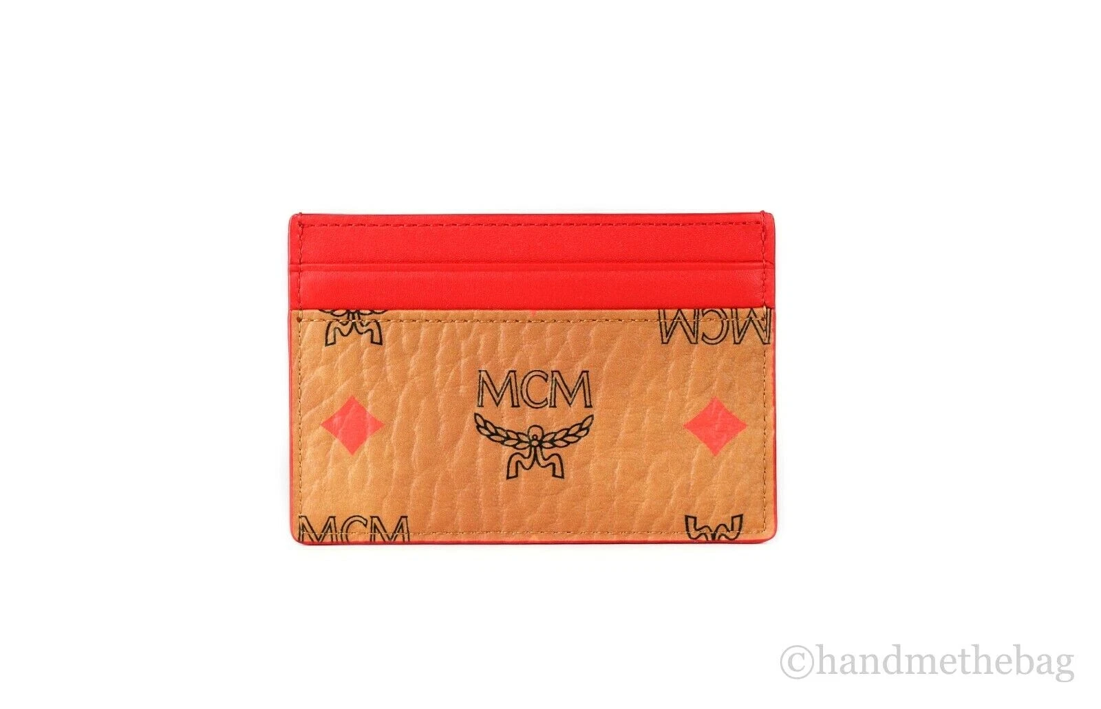 Mcm card holder red sales