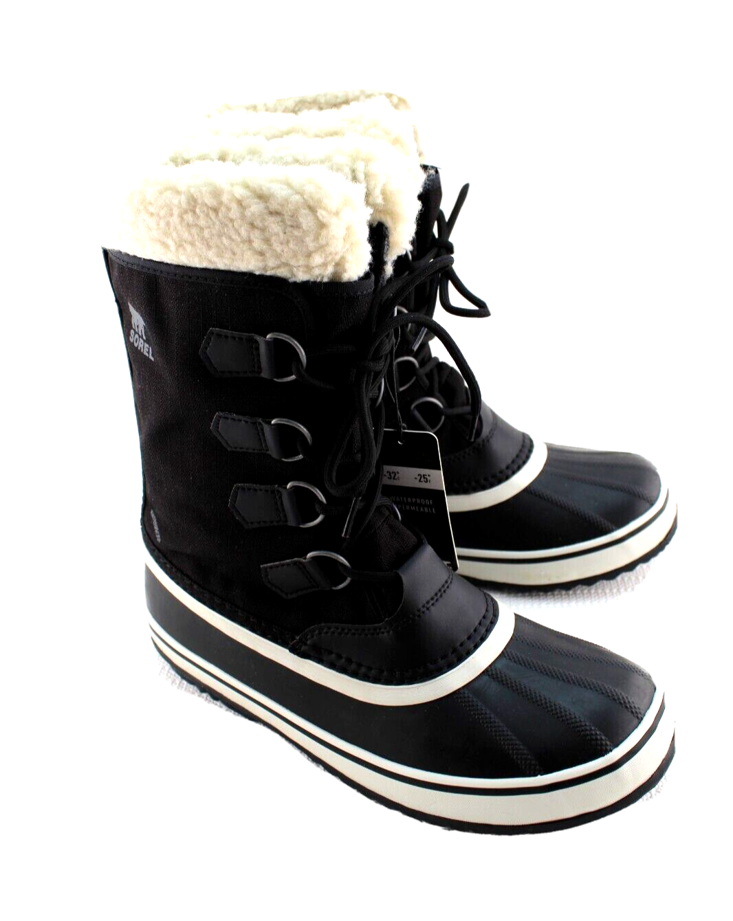 NWB SOREL Winter Carnival Size 10 Black / Stone Women's Snow Boots RETAIL  $150 | eBay