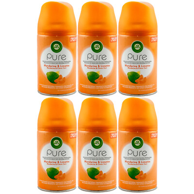 Air Wick Lufterfrischer MANDARINE & LIMETTE 6 x 250ml Automatic Spray Nachfüller
