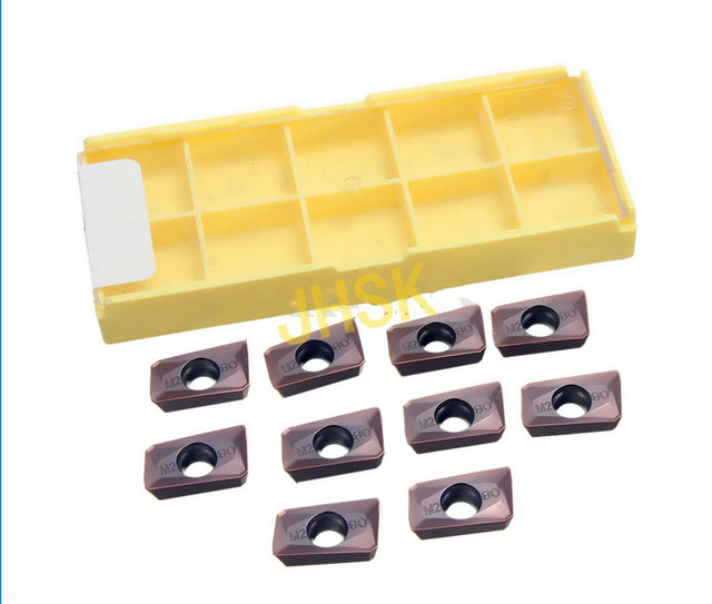 10 Inserti CNC APMT1604 DP5320 In Carburo - Per Lavorazione Acciaio E Inox, Rivestimento Oro - Foto 3