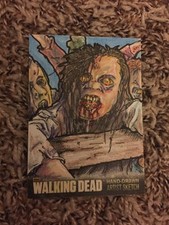 THE WALKING DEAD SEASON 3 PART 1 SKETCH CARD--- CLAY SAYRE-  ARTIST PROOF CARD