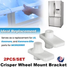 Set of 2 For LG Refrigerator Vegetable Tray Crisper Drawer Wheel Mount MCR620965