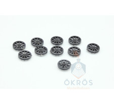 10 pezzi ruote per carrello in legno con raggi Ø = 6,8 mm, 1:87