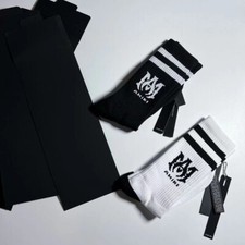 2 Pairs Crew Socks MA Mens Womens Trendy-AM Street Comfort Causal Athletic Socks