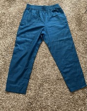 Michael kors women linen pants blue color