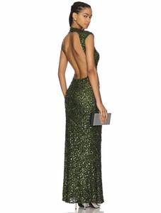 purple hair green dress Chartreuse Velvet Bell Sleeve Dress L